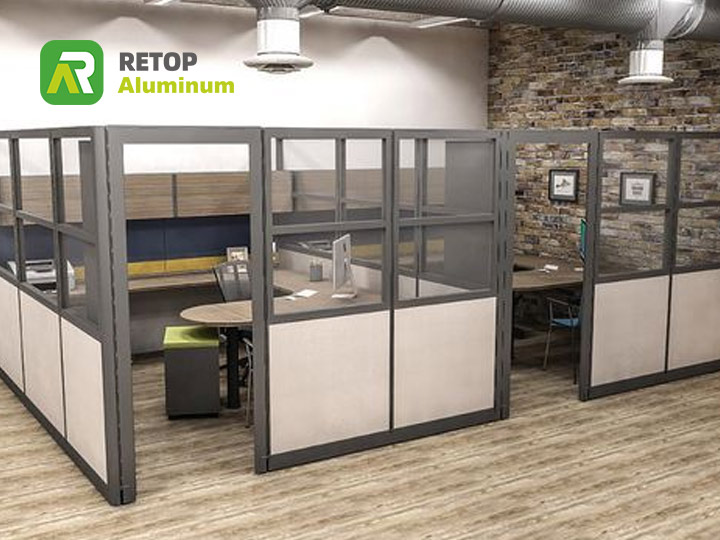 application of aluminum glass frame partition