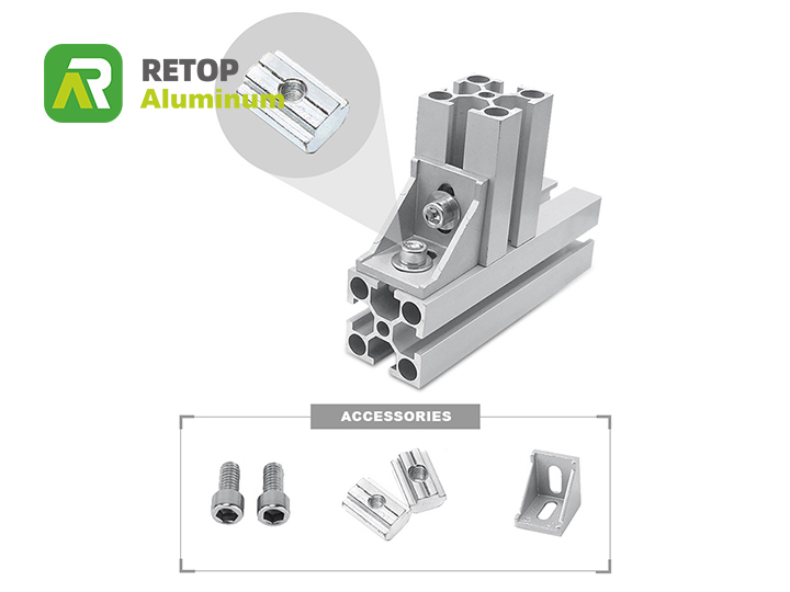 T-slot aluminum profile installation