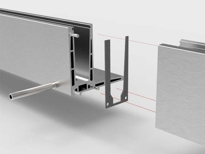 aluminium balustrade profiles fittings