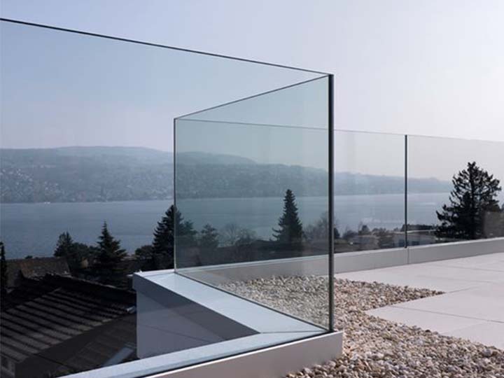 aluminium glass railing profile