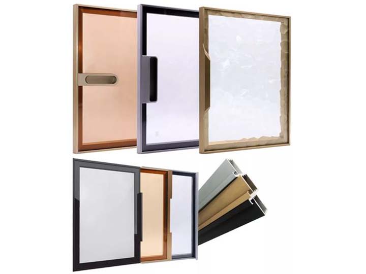 Aluminium profiles for doors