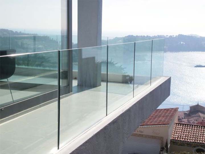 aluminum profiles for glass railings 