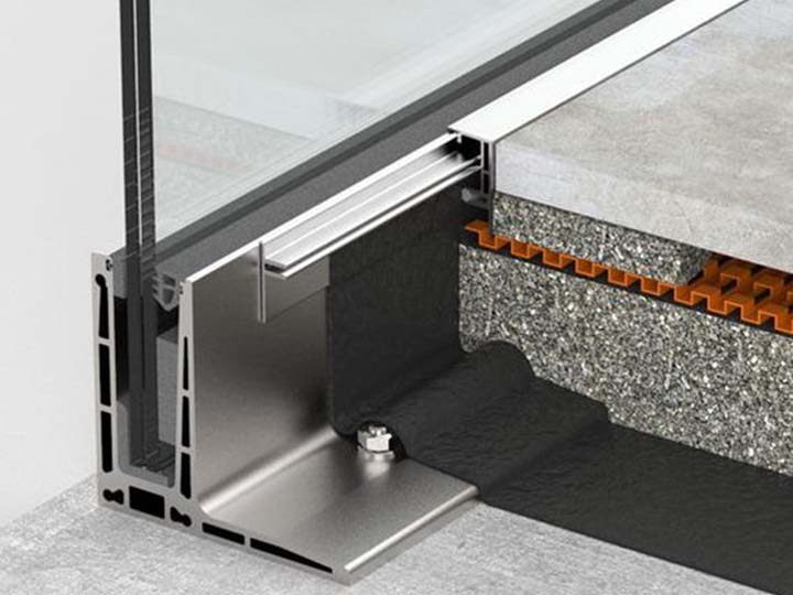 glass railing aluminum profile