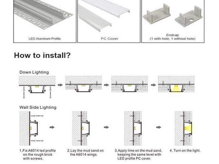 installation of aluminium tile trim profiles