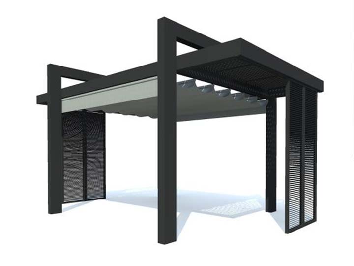Modern aluminium pergola from Retop