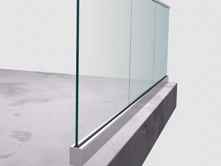 extruded aluminum u channel for glass