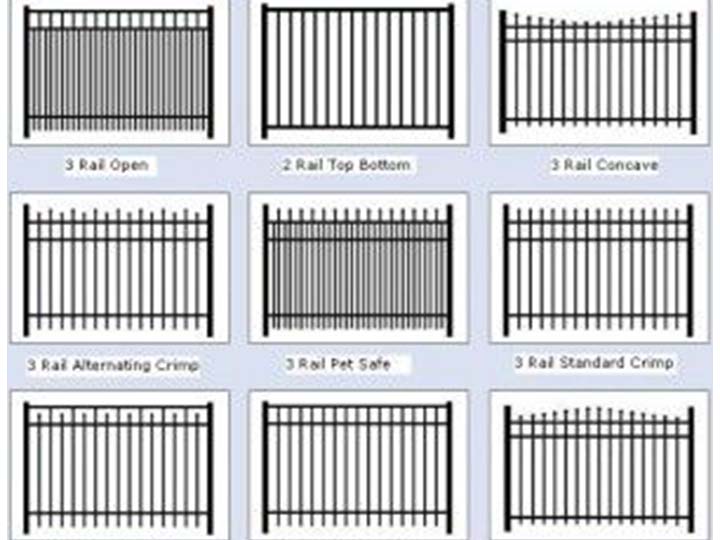 residential aluminum fence different styles