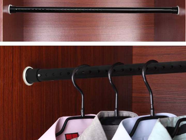 telescopic aluminium rod for hanging cloth