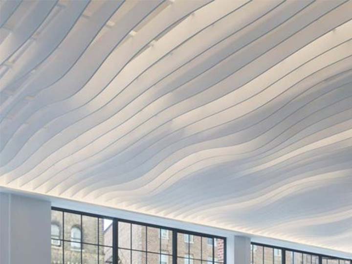 white shaped ceiling aluminum  profile