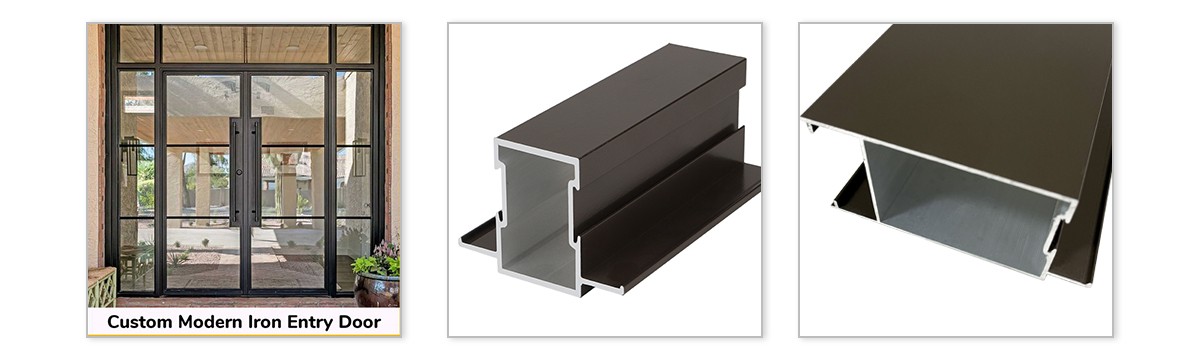 Aluminium glass door profile 