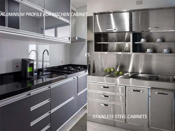 news listAluminium profile for kitchen cabinets vs. stainless steel cabinets