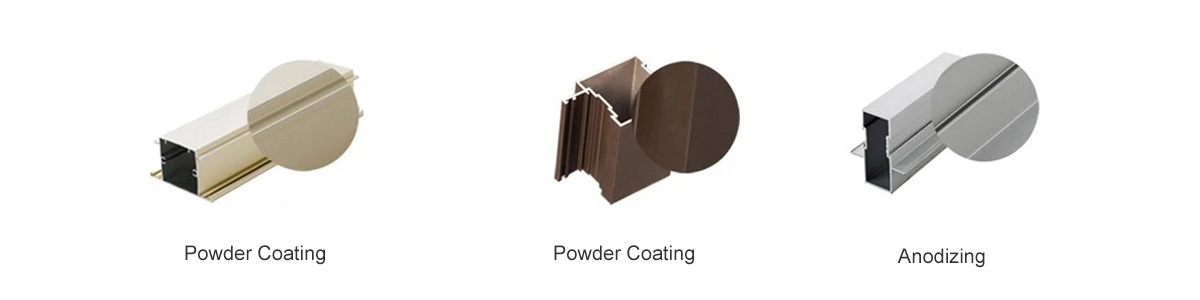 aluminium profile for sliding windows finishings