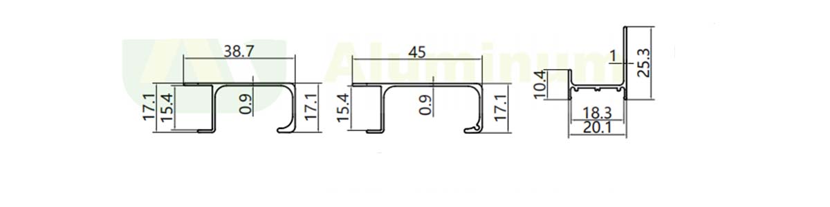 aluminium profile kitchen section