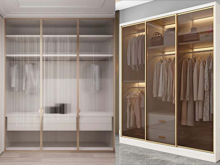 aluminium profile shutter for wardrobe