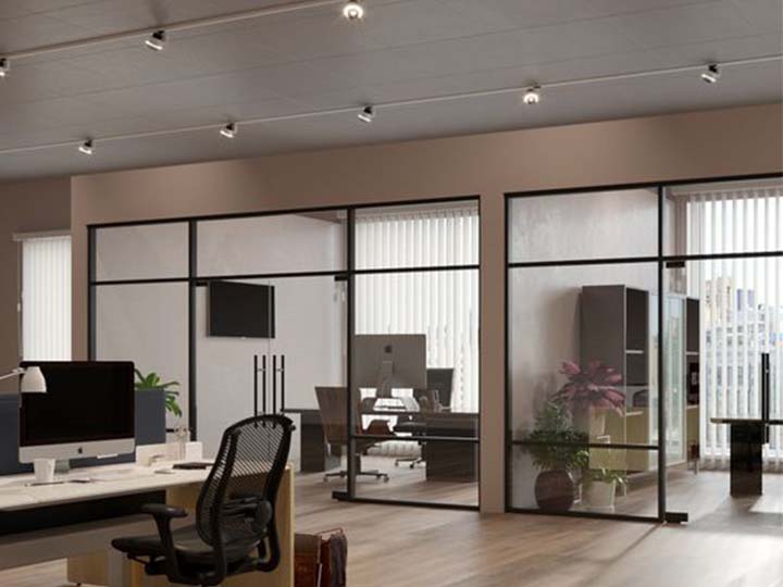 aluminum glass office partitions