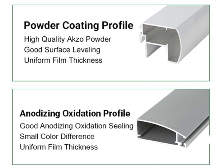 aluminum profile for casement window finishs