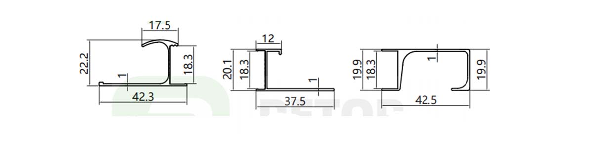 aluminum profile for wardrobes section