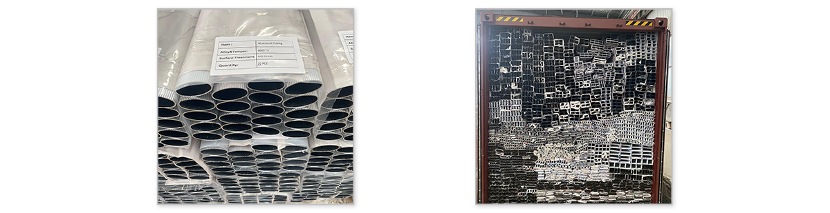 packing and shipping of aluminium profile door frame