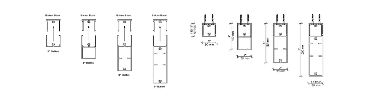 aluminium batten ceiling structure