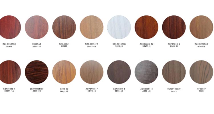 aluminum wood grain finish and colors