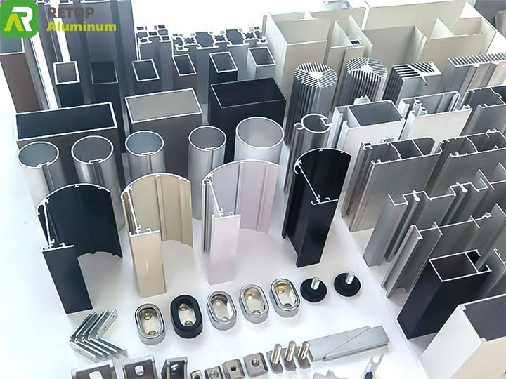 Different types aluminium extrusion profile from Retop