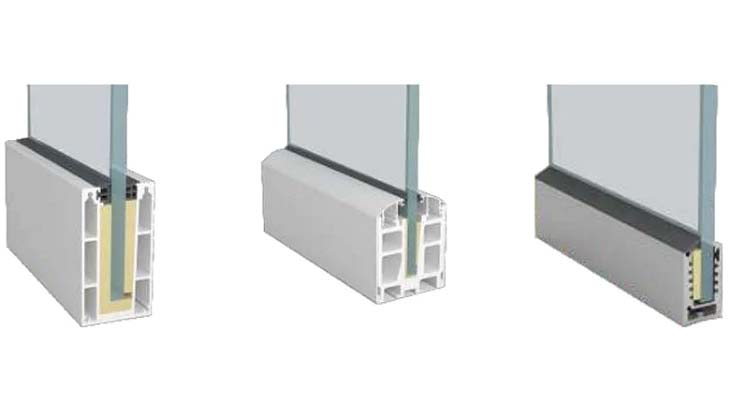  frameless extruded aluminium rails