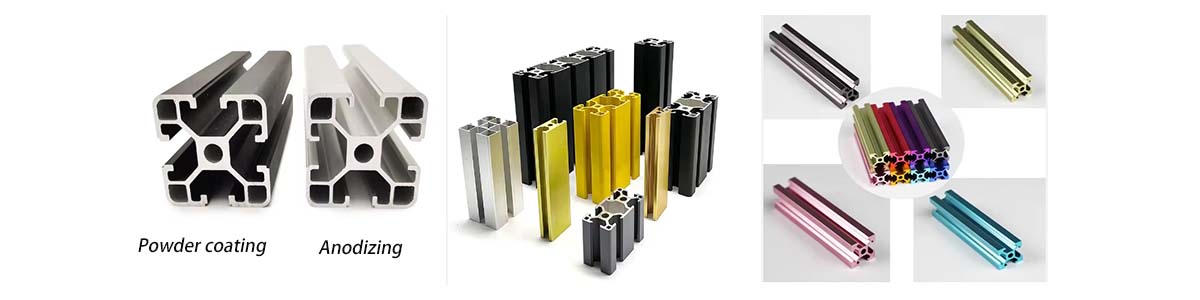 t slot aluminium extrusion finishes and colors