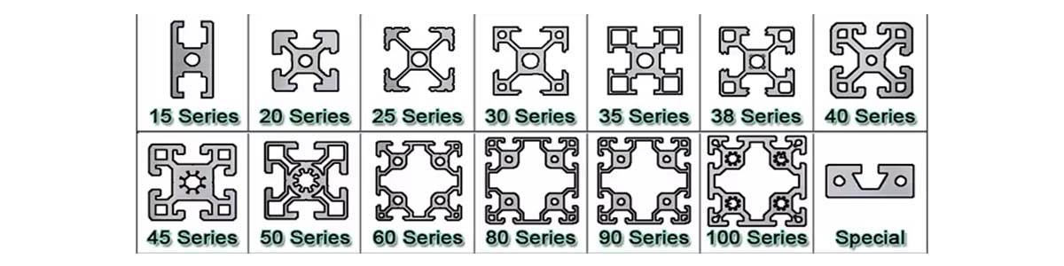 t slot aluminium sizes