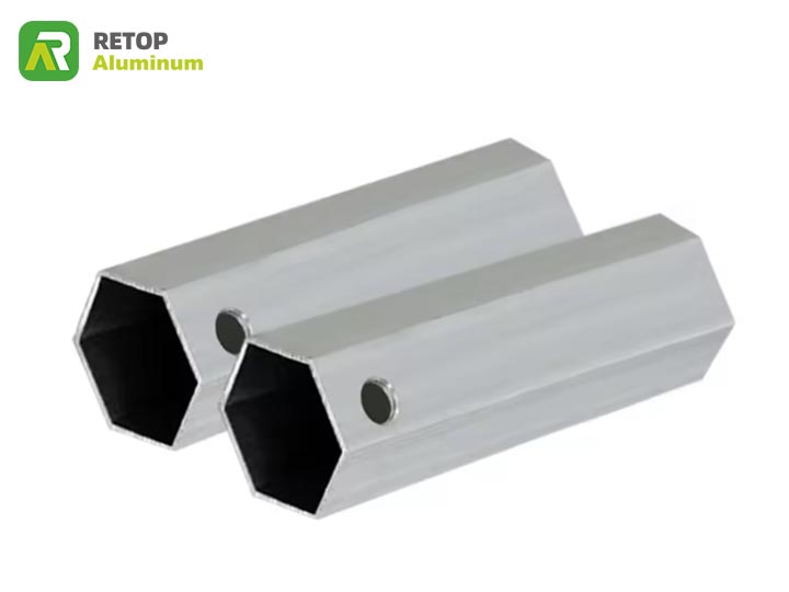 Extruded aluminum hex tube