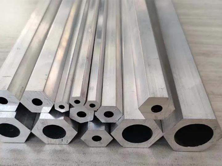 Extruded aluminum hex tube