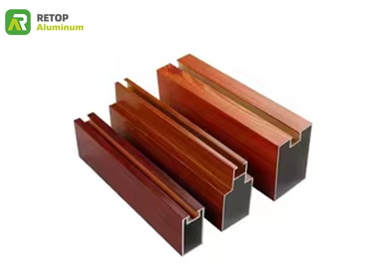 40mm wooden grain aluminum extrusion