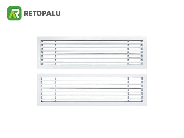 Double Deflectors Air Grille Adjustable Aluminum Modern Air Vent